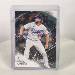 Clayton Kershaw Topps Chrome Baseball Card 2024 Los Angeles Dodgers #22